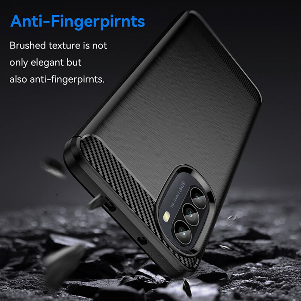 Ovitek za Motorola Moto G52 / G82, Techsuit, Karbon, Črn