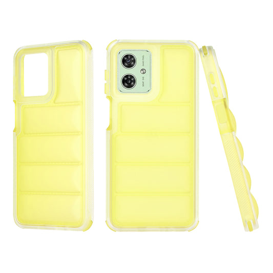 Ovitek za Motorola Moto G54, Techsuit, Wave Shield, rumen