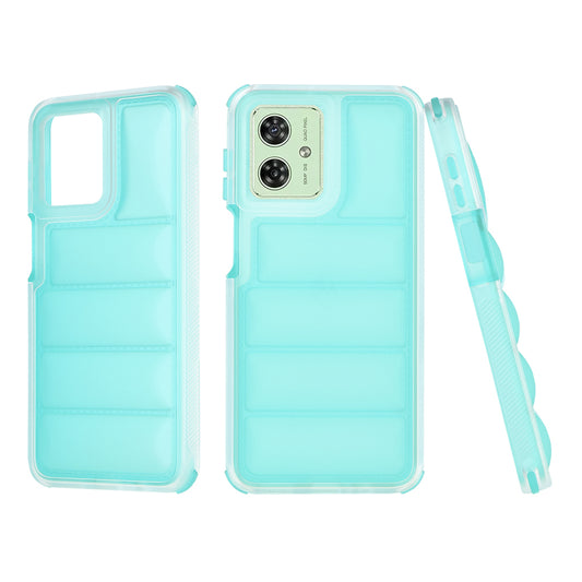 Ovitek za Motorola Moto G54, Techsuit, Wave Shield, turkizna
