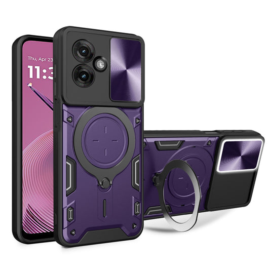 Ovitek za Motorola Moto G55, Techsuit, CamGuard Pro, Vijoličen
