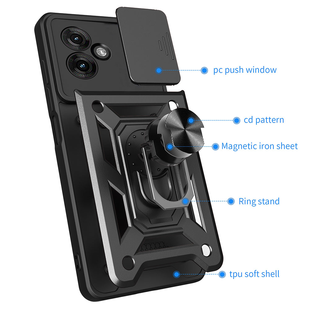 Case for Motorola Moto G55, Techsuit, CamShield, Green