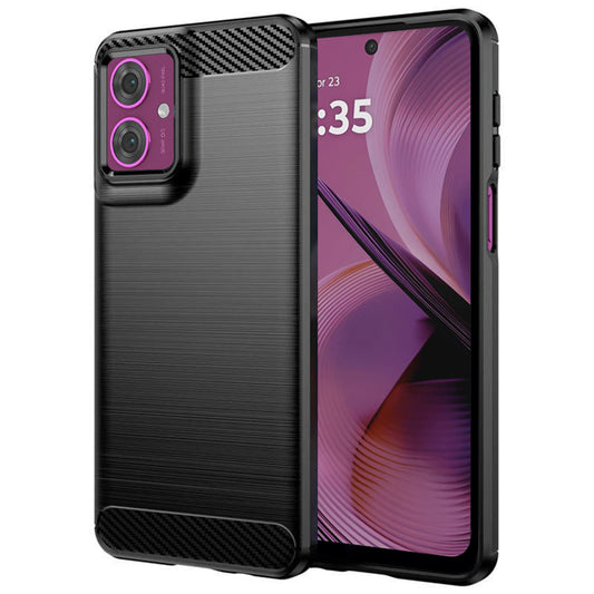 Ovitek za Motorola Moto G55, Techsuit, Karbon, Črn
