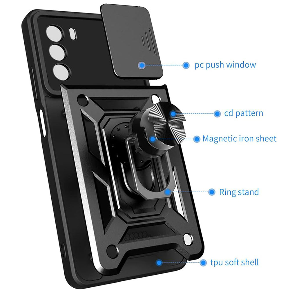 Ovitek za Motorola Moto G62 5G, Techsuit, CamShield, Črn