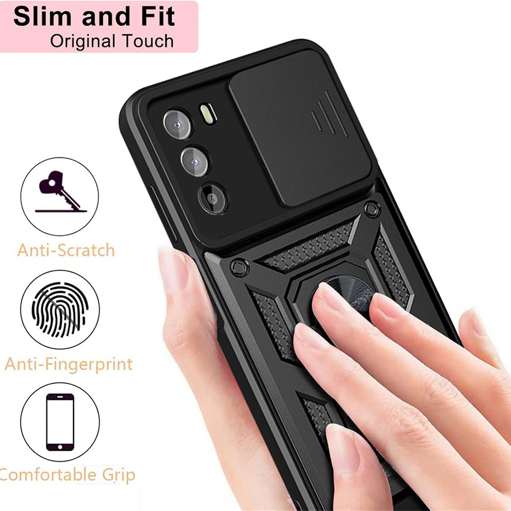 Ovitek za Motorola Moto G62 5G, Techsuit, CamShield, Črn