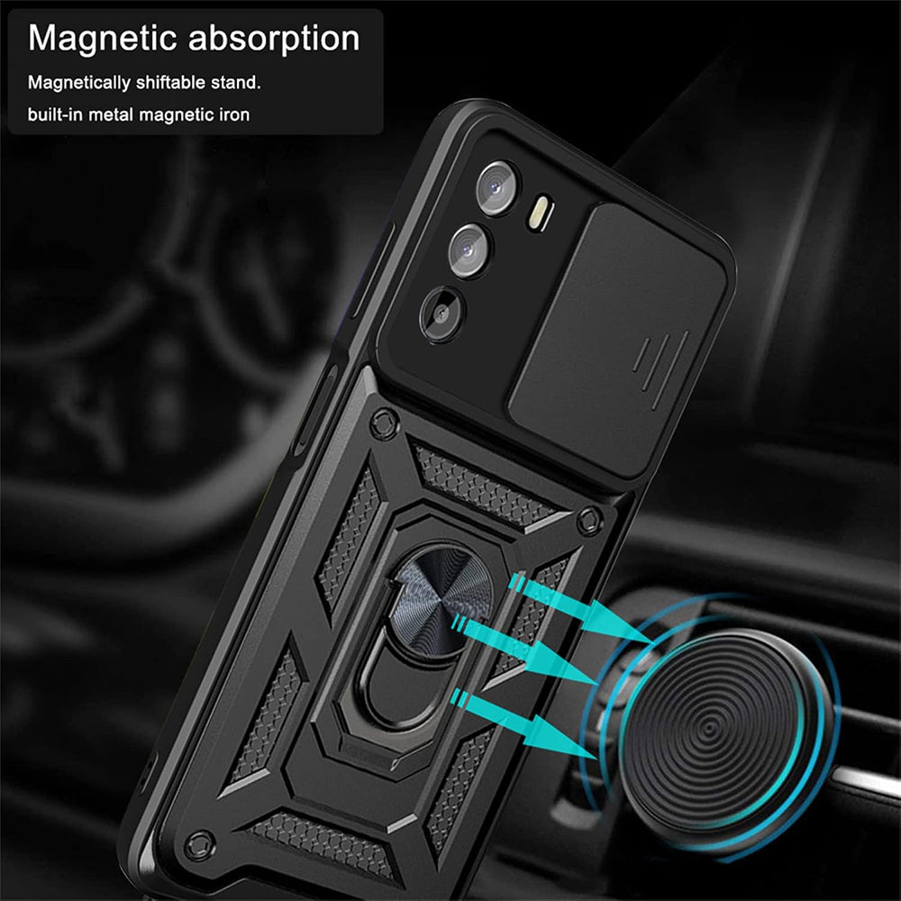 Ovitek za Motorola Moto G62 5G, Techsuit, CamShield, Črn