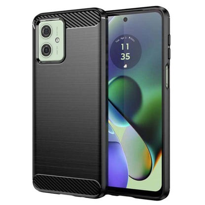 Ovitek za Motorola Moto G64 / G54 Power Edition / G54, Techsuit, Karbon, Črn