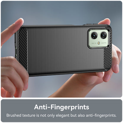 Ovitek za Motorola Moto G64 / G54 Power Edition / G54, Techsuit, Karbon, Črn
