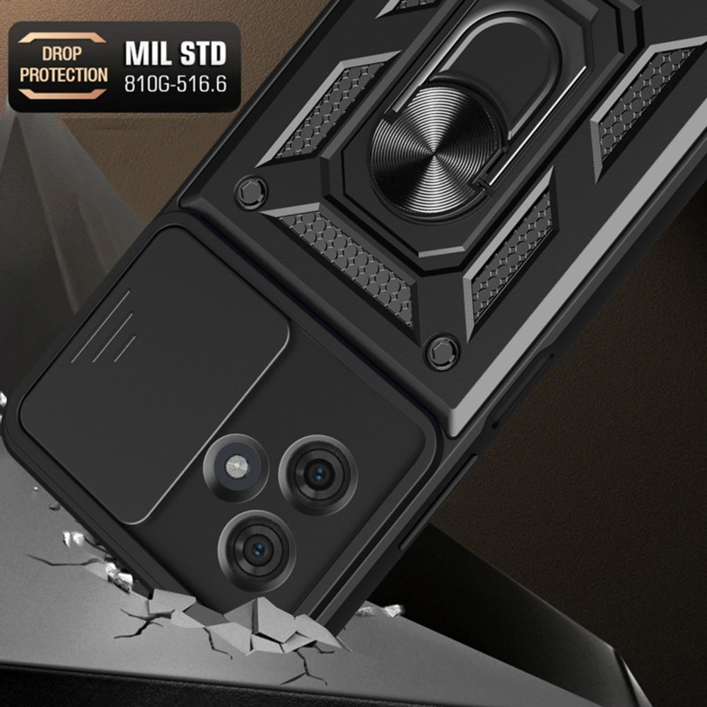 Ovitek za Motorola Moto G64 / G54 Power Edition, Techsuit, CamShield, Črn