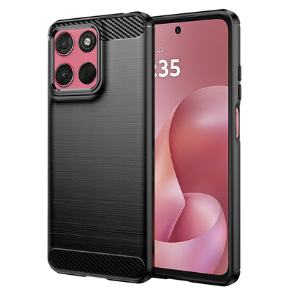 Ovitek za Motorola Moto G67 Power / G57 Power, Techsuit, Carbon, Črn