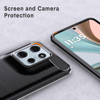 Ovitek za Motorola Moto G67 Power / G57 Power, Techsuit, Carbon, Črn