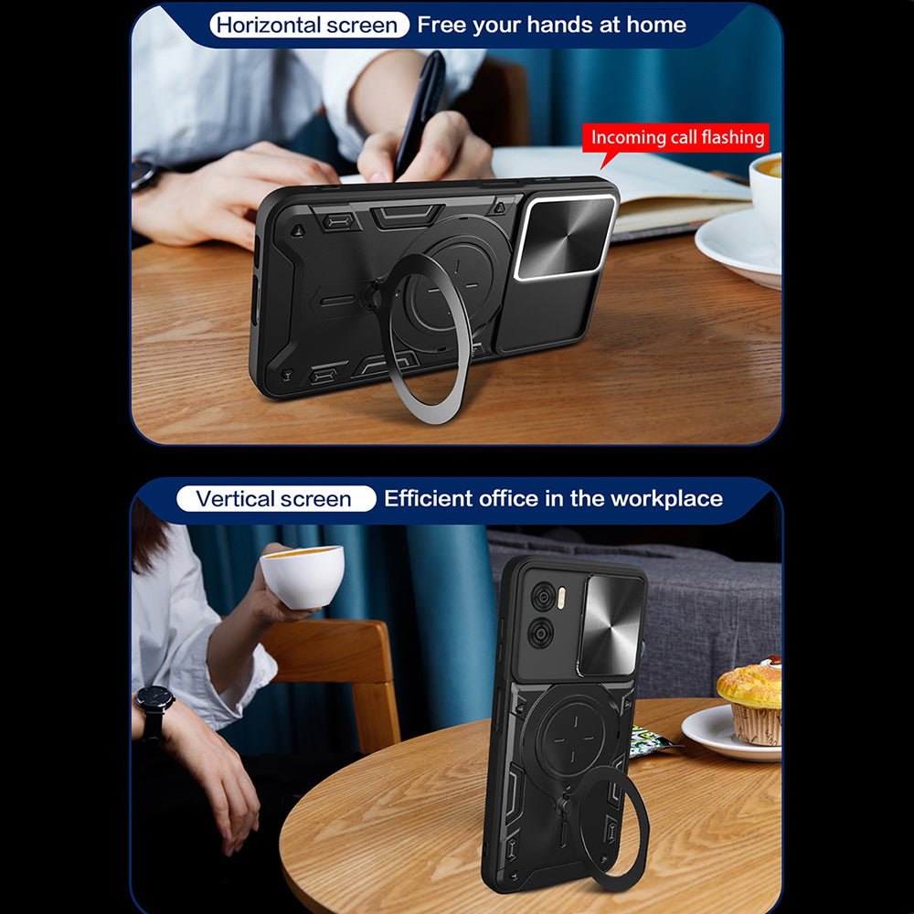 Ovitek za Motorola Moto G72, Techsuit, CamGuard Pro, Črn