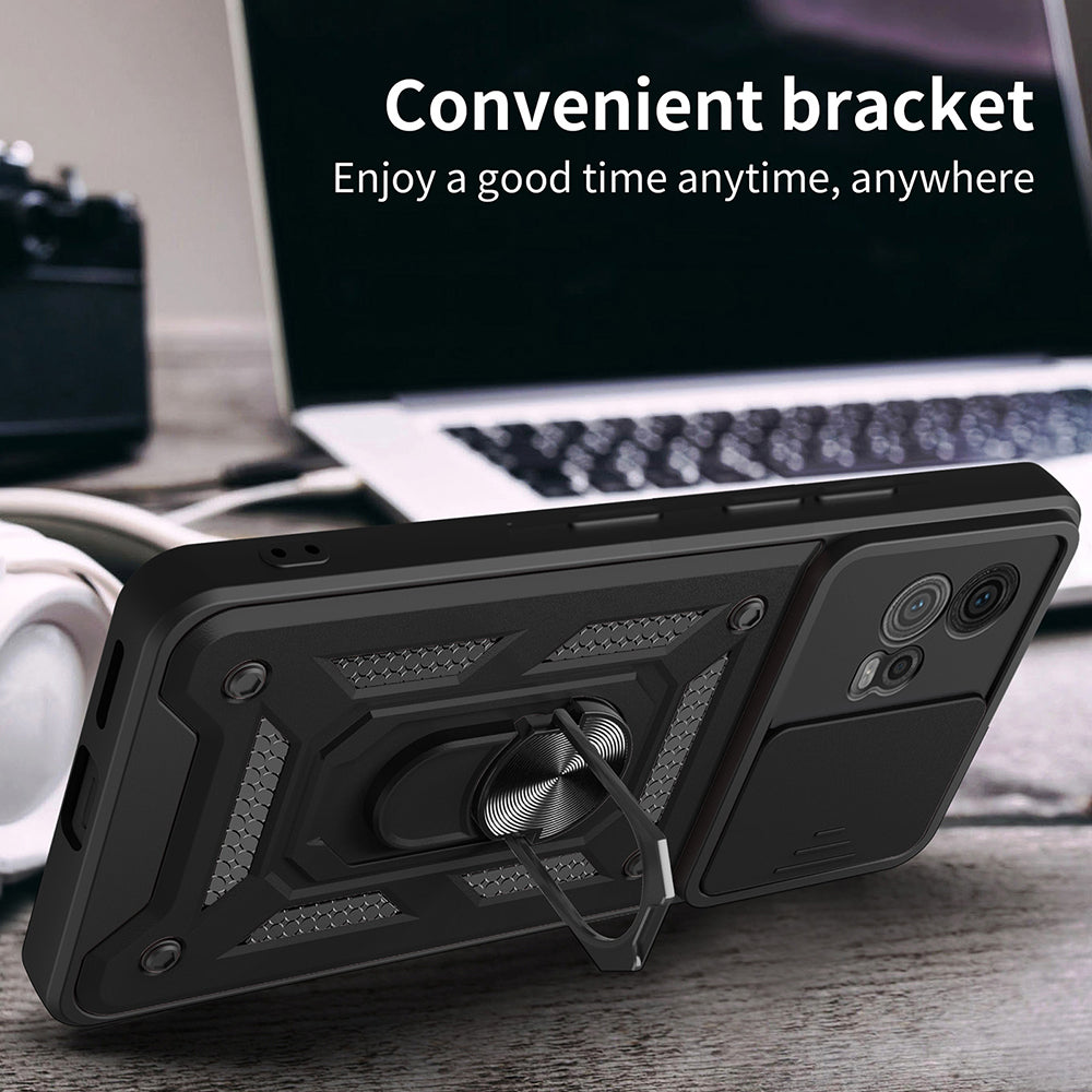 Ovitek za Motorola Moto G72, Techsuit, CamShield, Črn