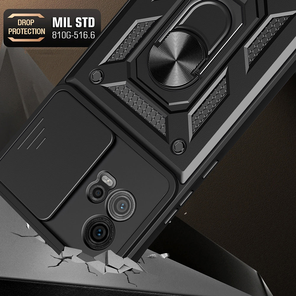Ovitek za Motorola Moto G72, Techsuit, CamShield, Črn