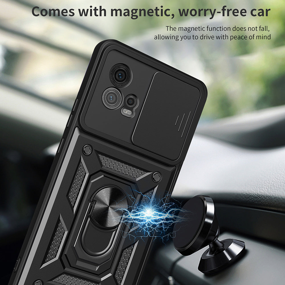 Ovitek za Motorola Moto G72, Techsuit, CamShield, Črn