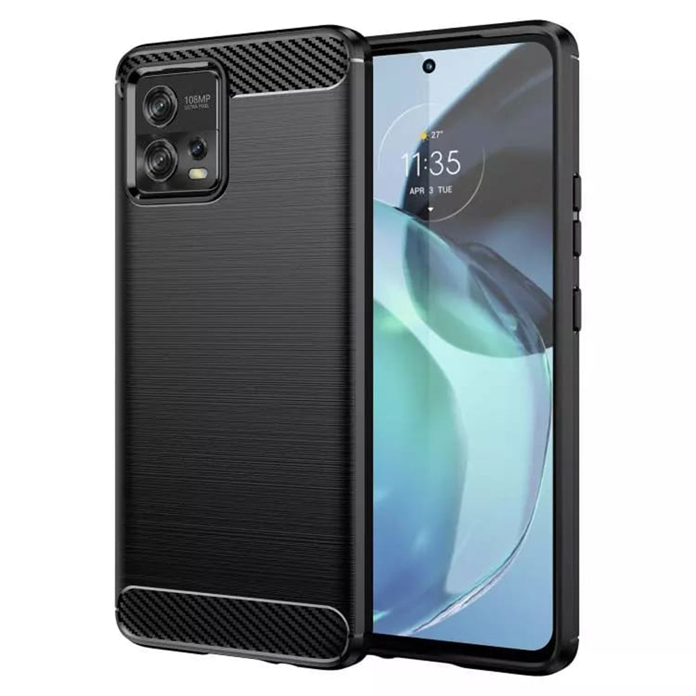 Ovitek za Motorola Moto G72, Techsuit, Karbon, Črn
