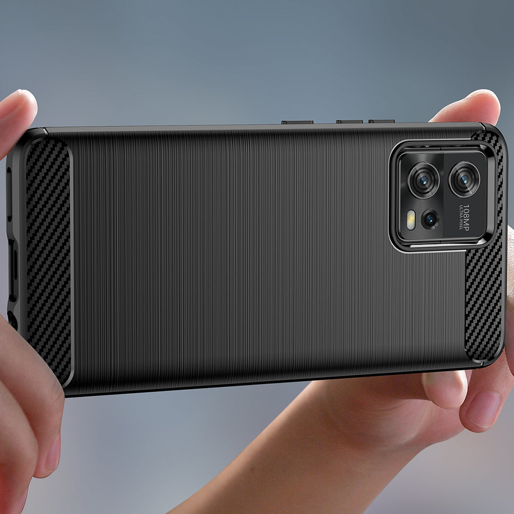 Ovitek za Motorola Moto G72, Techsuit, Karbon, Črn