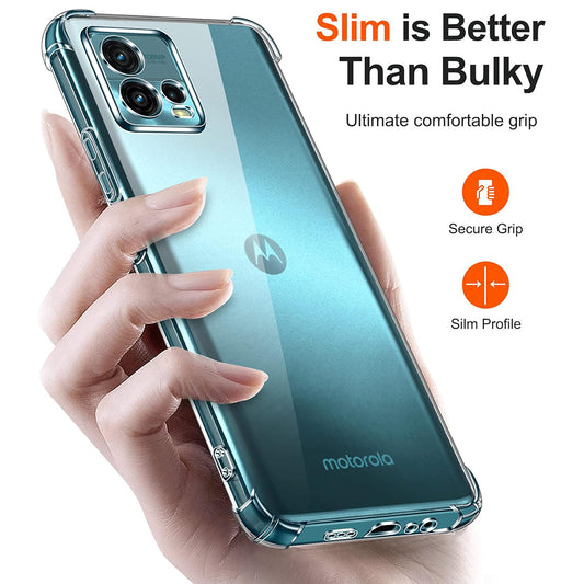 Ovitek za Motorola Moto G72, Techsuit, Proti udarcem Prozoren