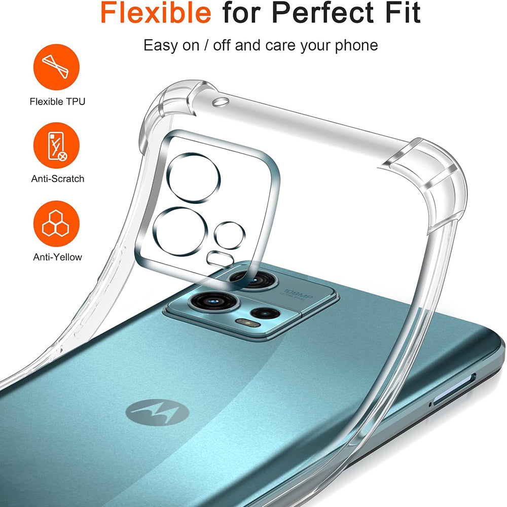 Ovitek za Motorola Moto G72, Techsuit, Proti udarcem Prozoren