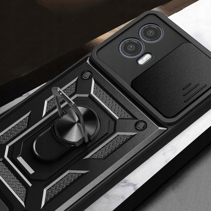 Ovitek za Motorola Moto G73, Techsuit, CamShield, Črn