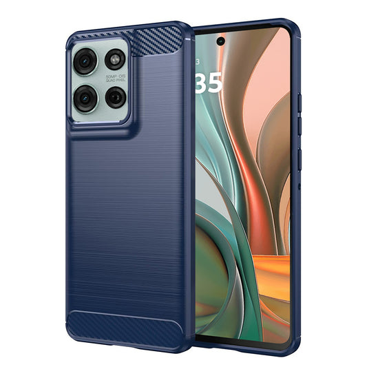 Ovitek za Motorola Moto G75, Techsuit, Karbon, Modra