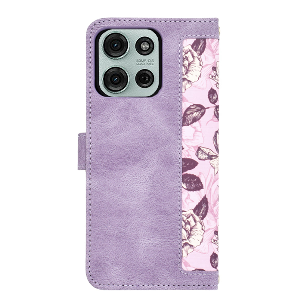 Case for Motorola Moto G75, Techsuit, FlipCraft, Purple