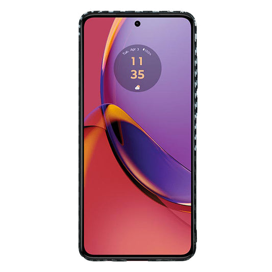 Case for Motorola Moto G84, Techsuit, Carbonite FiberShell, Black Gray