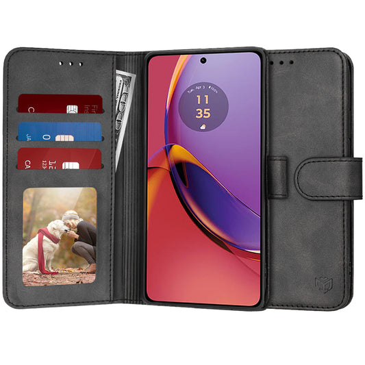 Ovitek za Motorola Moto G84, Techsuit, Diary Book, Črn