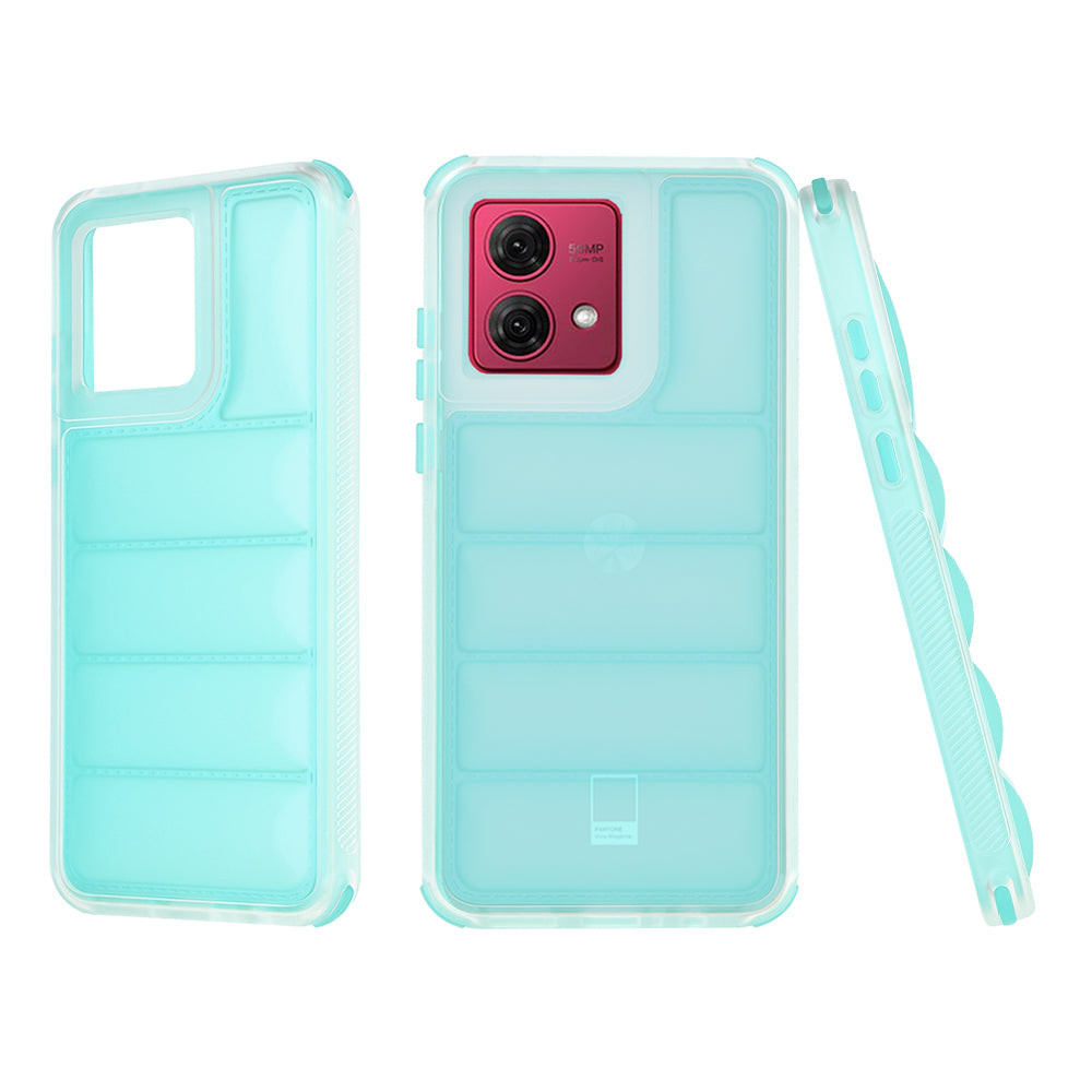 Ovitek za Motorola Moto G84, Techsuit, Wave Shield, Turkizna