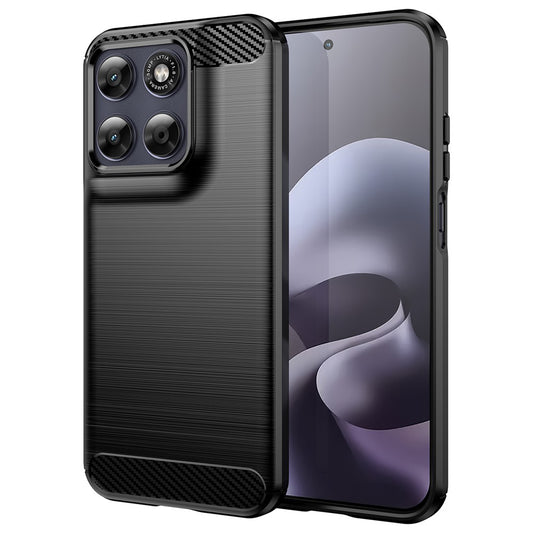 Ovitek za Motorola Moto G87, Techsuit, Karbon, Črn