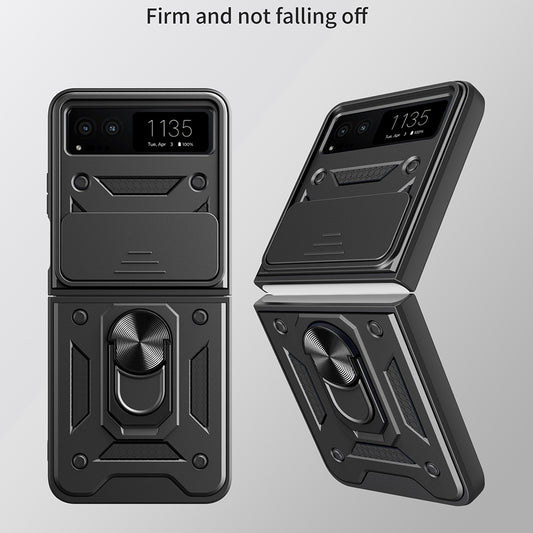 Ovitek za Motorola Razr 40, Techsuit, CamShield, Črn