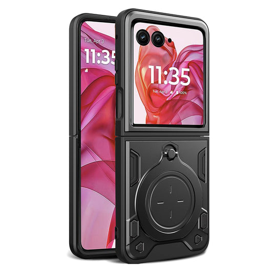 Ovitek za Motorola Razr 50 Ultra, Techsuit, CamGuard Pro, Črn