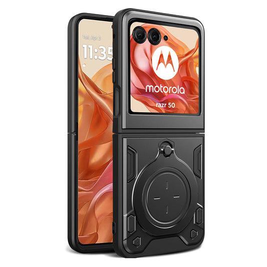 Ovitek za Motorola Razr 60 / Razr 50, Techsuit, CamGuard Pro, Črn