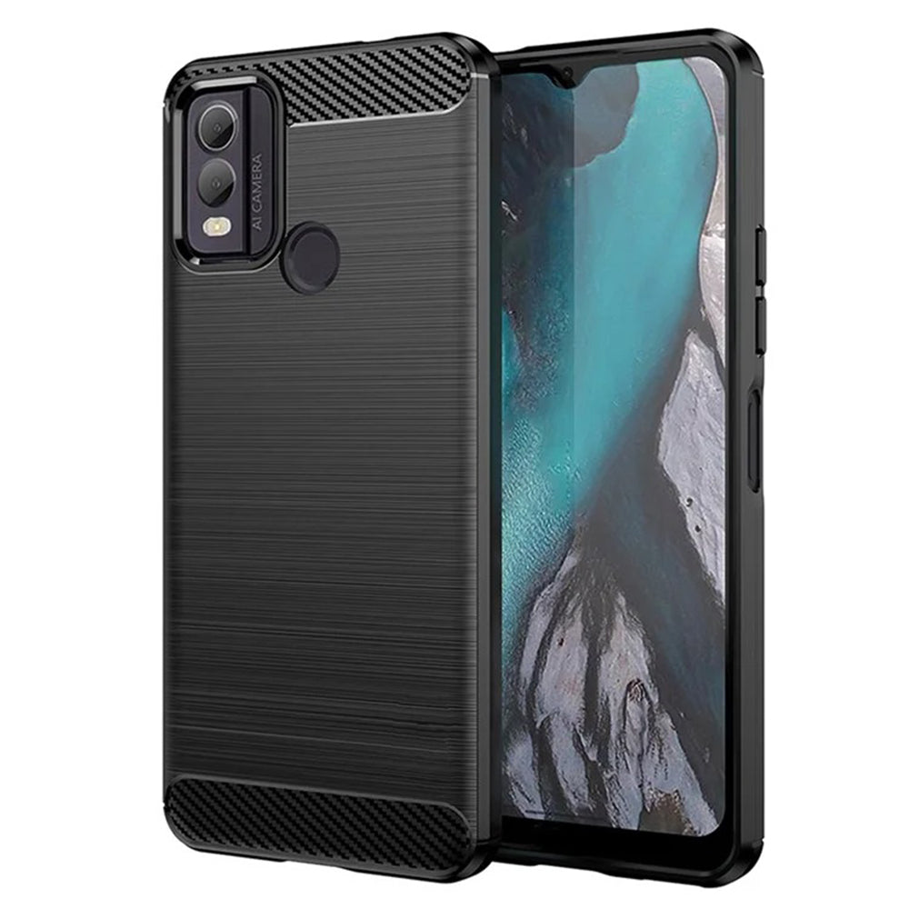 Ovitek za Nokia C22, Techsuit, Karbon, Črn