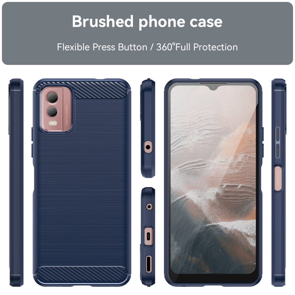 Ovitek za Nokia C32, Techsuit, Karbon, Modra