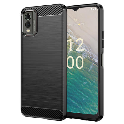 Ovitek za Nokia C32, Techsuit, Karbon, Črn