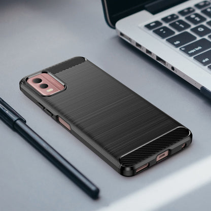 Ovitek za Nokia C32, Techsuit, Karbon, Črn