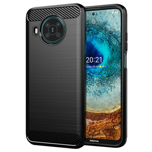Ovitek za Nokia X10 / X20, Techsuit, Karbon, Črn