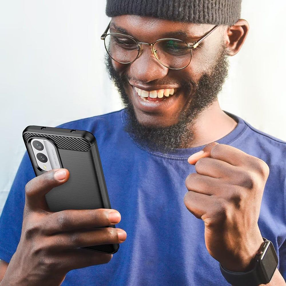 Ovitek za Nokia X30, Techsuit, Karbon, Črn