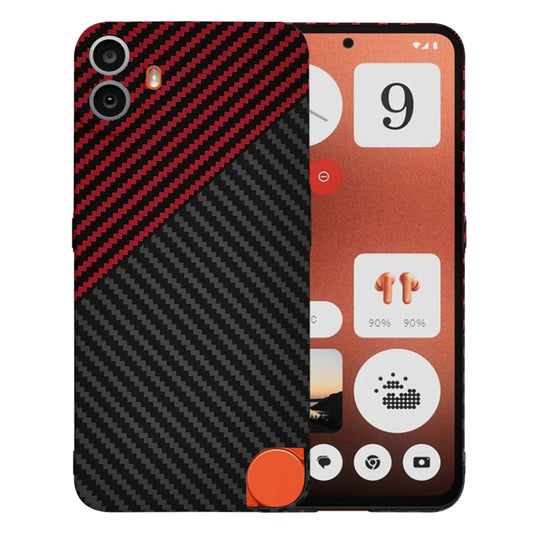 Ovitek za Nothing CMF Phone 1, Techsuit, Carbonite FiberShell, Črno Rdeč