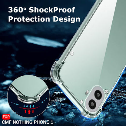 Case for Nothing CMF Phone 2 Pro, Techsuit, Shockproof Clear, Transparent
