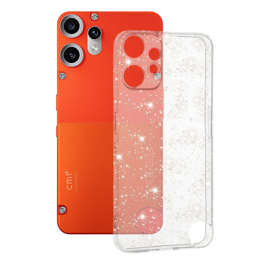 Ovitek za Nothing CMF Phone 2 Pro, Techsuit, SparkleSkin, Prozoren