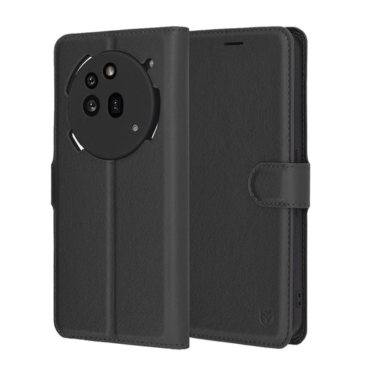Ovitek za Nothing Phone (3a) Pro, Techsuit, usnjeni folio, črn