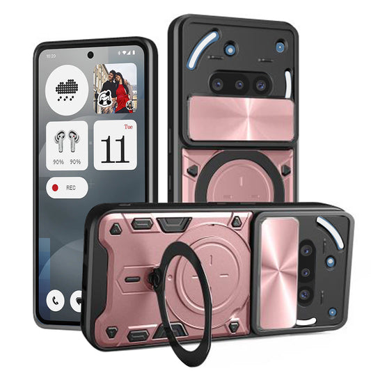 Ovitek za Nothing Phone (3a), Techsuit, CamGuard Pro, rožnato zlata