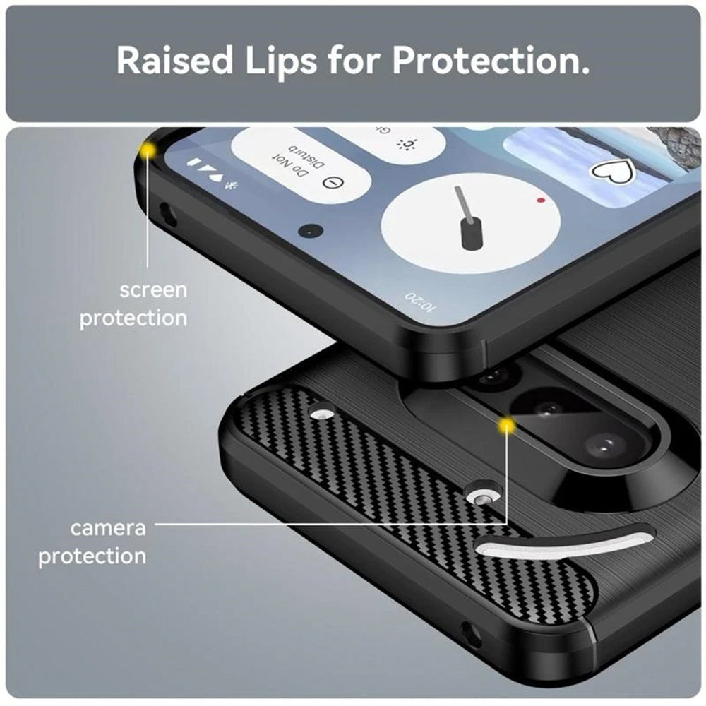 Ovitek za Nothing Phone (3a), Techsuit, ogljik, modra