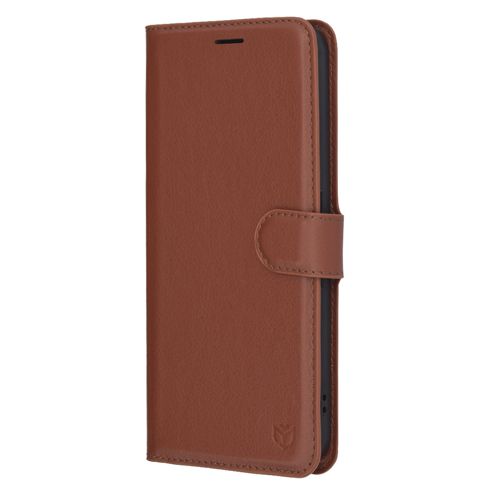 Ovitek za Nothing Phone (3a), Techsuit, usnjeni folio, rjav