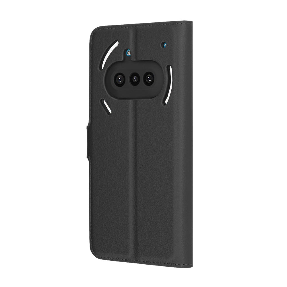 Ovitek za Nothing Phone (3a), Techsuit, usnjen folio, črn