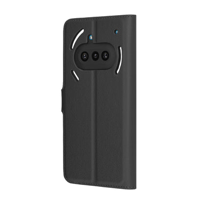 Ovitek za Nothing Phone (3a), Techsuit, usnjen folio, črn