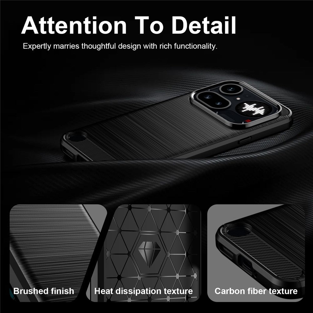 Ovitek za Nothing Phone (4a) Pro, Techsuit, Carbon, Črn
