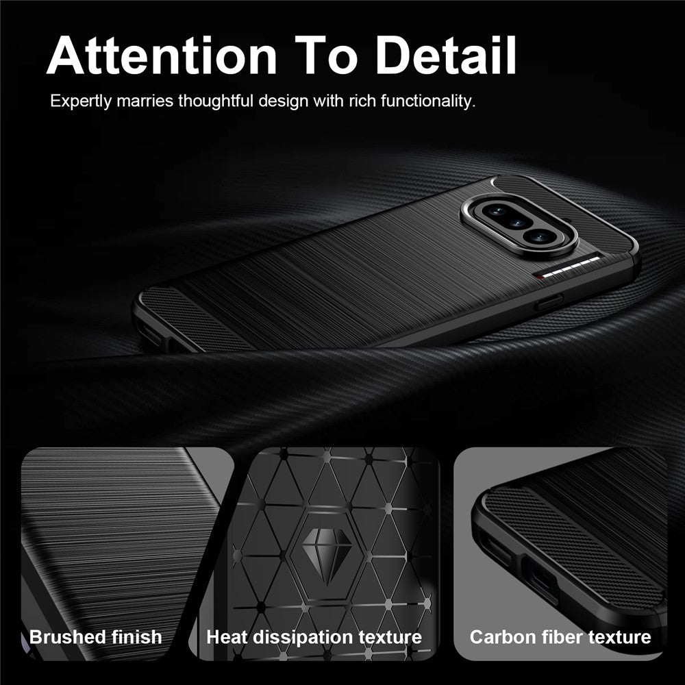 Ovitek za Nothing Phone (4a), Techsuit, Carbon, Črn