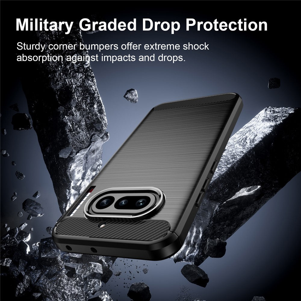 Ovitek za Nothing Phone (4a), Techsuit, Carbon, Črn